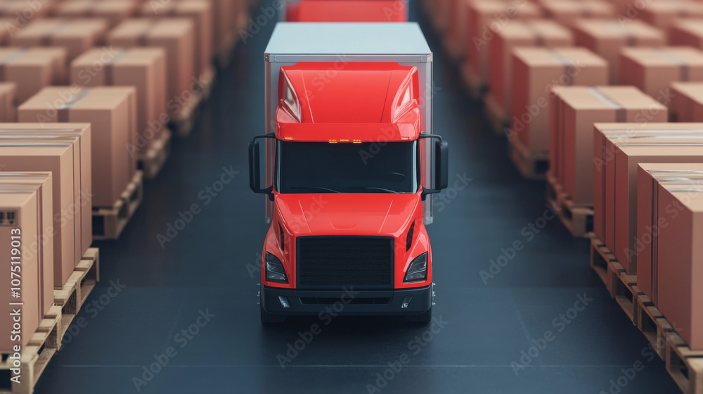 Poster efficient cross-docking center with trucks at multiple levels for fast package movement in a 3d