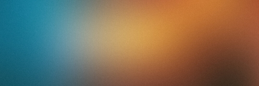 Noisy abstract gradient background in blue and orange, colorful pattern, design, graphic pastel, digital screen, display template, blurry background for web design