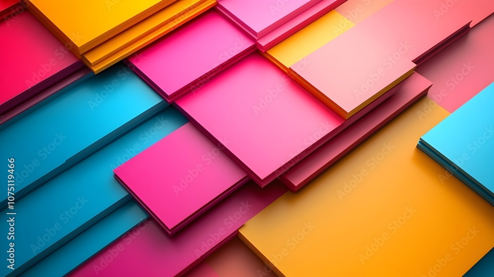 Aufkleber vibrant abstract geometric color gradient digital wallpaper for website or app design