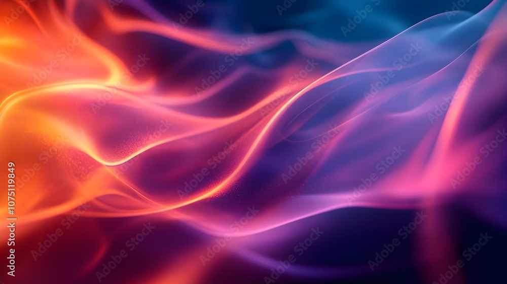 Poster striking abstract colorful background with geometric shapes and flowing patterns