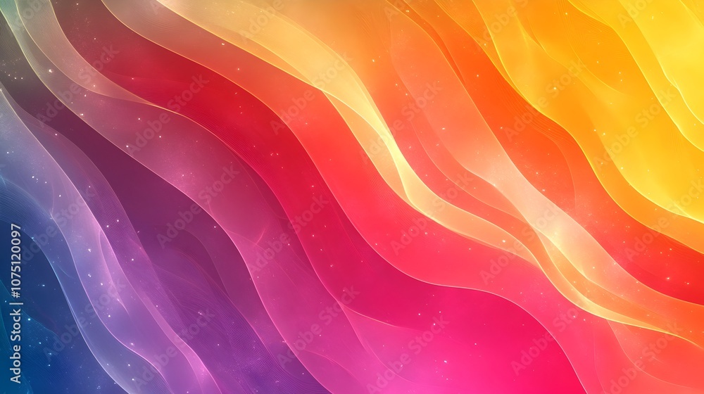 Poster mesmerizing geometric abstract background with vibrant prismatic patterns