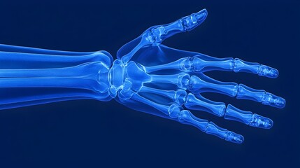 Futuristic X Ray of Robotic Hand s Internal Mechanisms and Structure