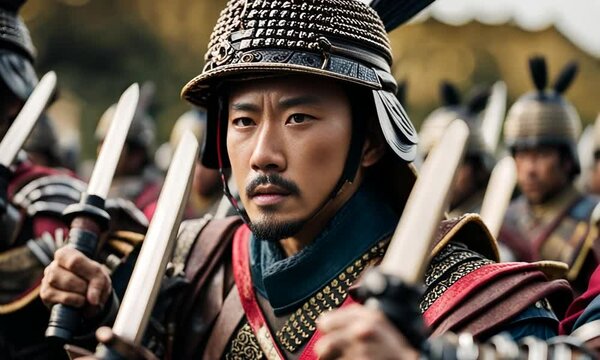 Japanese samurai army.