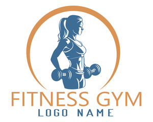 fitnessgym logo creative and original for your business or company logotype vector illustration isolated on white background