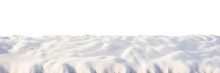 snow covered floor border isolated on transparent background cutout