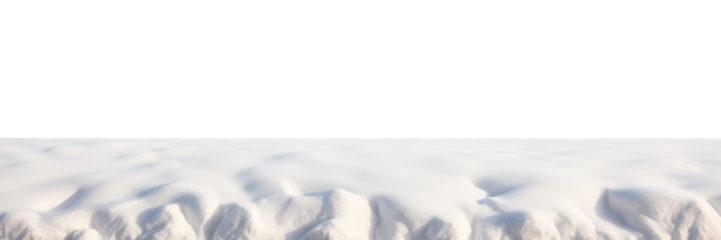 snow covered floor border isolated on transparent background cutout