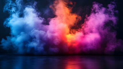 Obraz premium Abstract Background - Colorful Smoke and Reflections