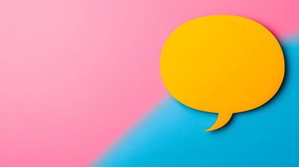 Vibrant Pop Art Style Speech Bubble with Copy Space for Text Message