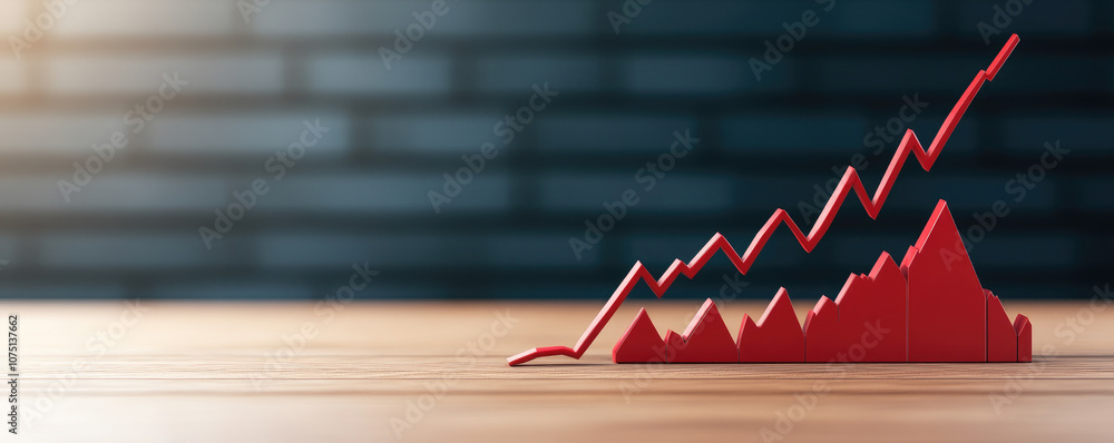 Aufkleber stock market decline, a line graph illustrating a sharp decrease in stock values over a specified pe