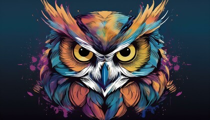 Obraz premium owl digital painting