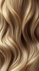 Fototapeta premium Photo Wavy Blonde Hair Texture, Shiny and Healthy