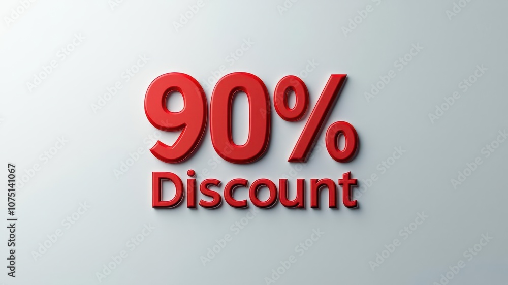 Poster bold red text displaying a large 