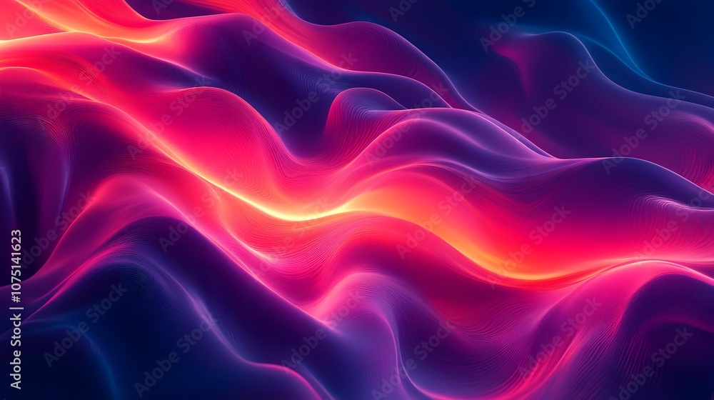Poster vibrant colorful abstract digital art background with dynamic geometric patterns