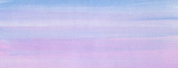 Painting of a blue sky with a purple hue