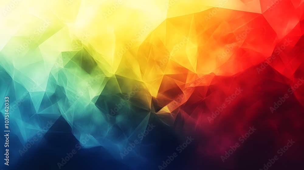 Poster mesmerizing minimalist abstract backdrop with vivid color gradients and geometric patterns