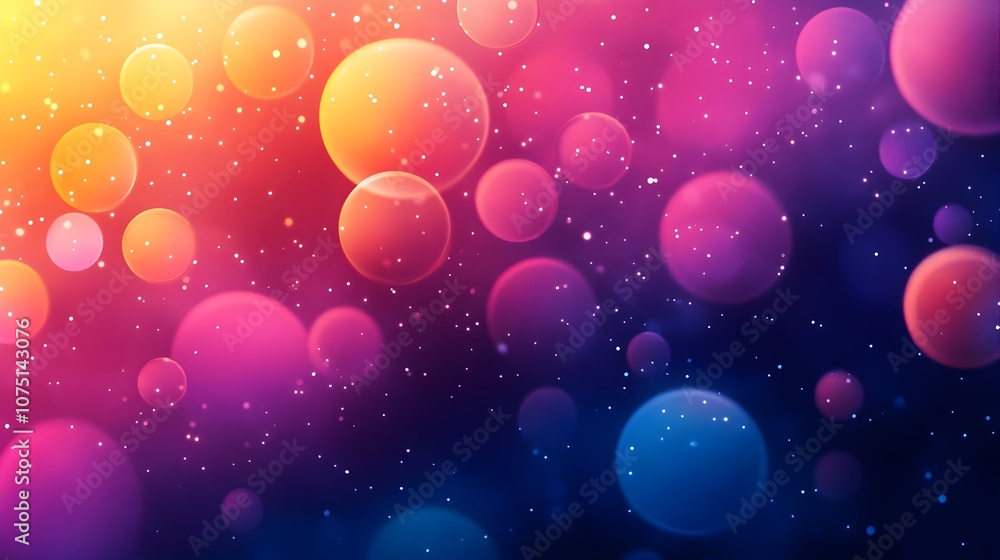 Aufkleber mesmerizing multicolored abstract digital backdrop with fluid geometric shapes and vibrant gradients