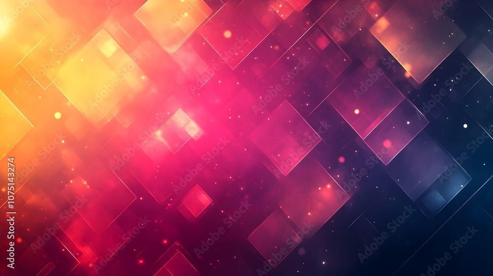 Poster vibrant colorful abstract background with geometric shapes and gradient patterns