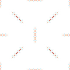 Seamless pattern of surgical sutures, symbolizing the healing process after an operation