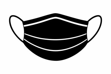 Face Mask icon, Surgical Mask Silhouette Vector illustration
