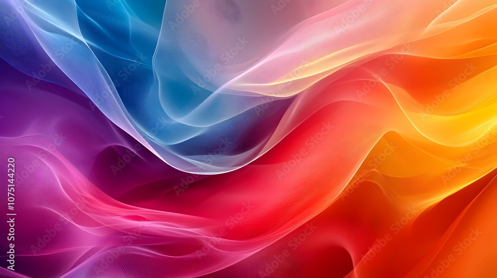 Aufkleber vibrant geometric abstract background with minimalist colorful shapes and patterns