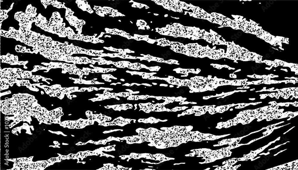 Aufkleber black and white abstract grunge castor beans pattern. beast nature texture for modern background and