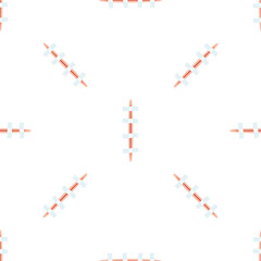 Seamless pattern of surgical wounds with stitches, ideal for medical or healthcare related designs