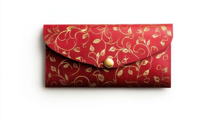 Elegant red envelope with floral design, perfect for gifts and celebrations.