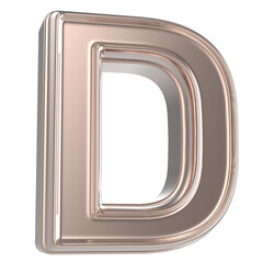 silver metal letter d