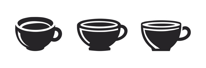 Set of coffee cups, vector illustration.