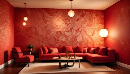 Photo interior modern design room 3d illustration