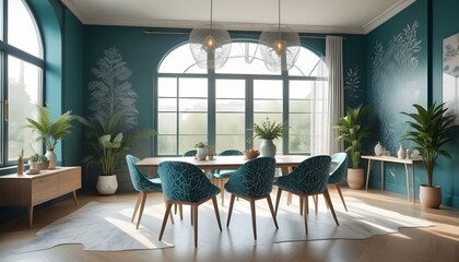 Photo interior modern design room 3d illustration