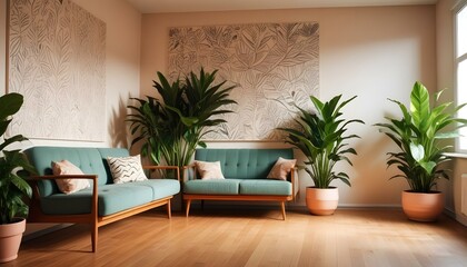 Photo interior modern design room 3d illustration