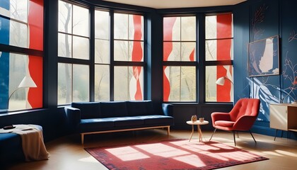 Photo interior modern design room 3d illustration