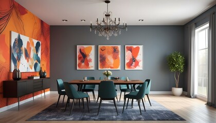 Photo interior modern design room 3d illustration