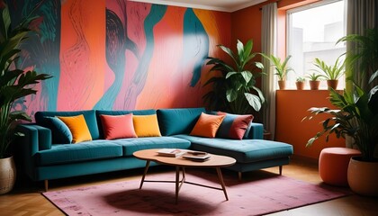 Photo interior modern design room 3d illustration