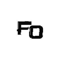 FO monogram logo design letter text name symbol monochrome logotype alphabet character simple logo