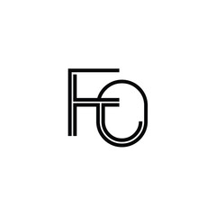 FO monogram logo design letter text name symbol monochrome logotype alphabet character simple logo