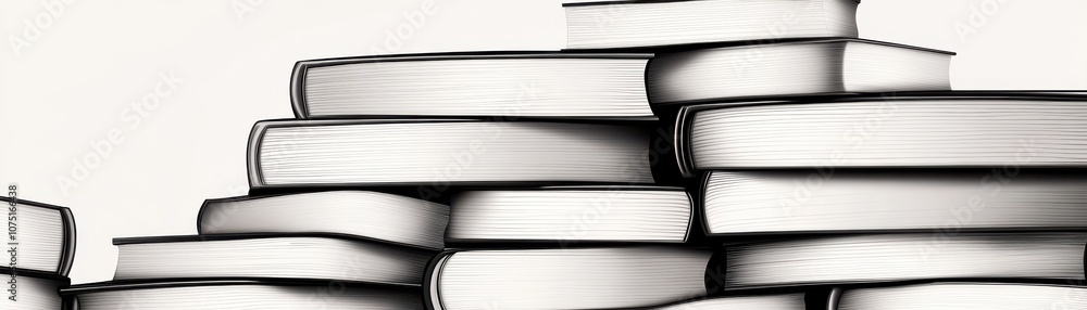 Poster stack of books showcasing a passion for reading and knowledge.