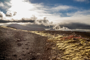 Volcanic field and mountains, Grindavik, Iceland