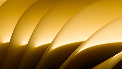 Abstract golden curves creating an elegant wavy pattern with gradient shades.