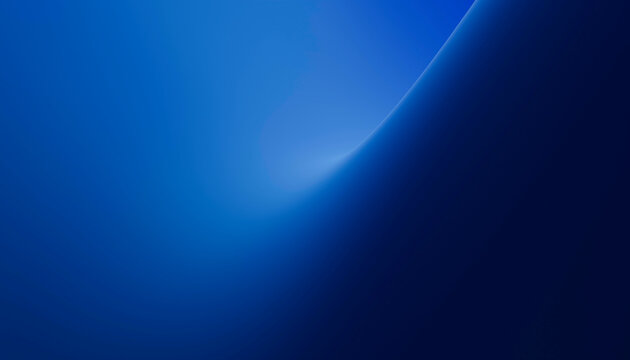 Gradient blue abstract background with a soft curve and smooth lighting.