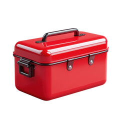 Retro Red Metal Toolbox - Classic Storage and Transporting Solution