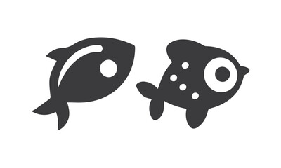 Fish icon, vector illustration. 