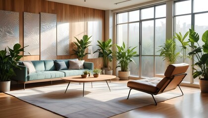 Photo interior modern design room 3d illustration