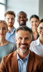 Obraz premium Plain Corporate Environment Background with Clean Lines, Copy Space, Subtle Community Management Elements - Professional Organizational Settings for Business and Collaboration in Photo Stock Concept.