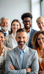 Fototapeta premium Plain Corporate Environment Background, Subtle Community Management Elements, Clean Lines, Ample Copy Space, Professional Organized Community Management Settings, Photo Stock Concept.