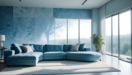 Photo interior modern design room 3d illustration