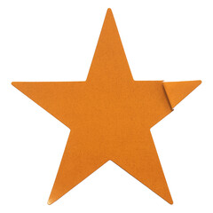 Transparent png of orange star shape sticker.
