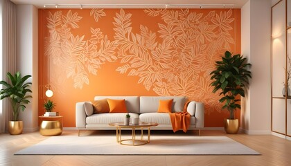 Photo interior modern design room 3d illustration