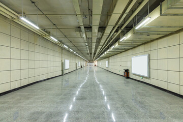 An empty underground passage